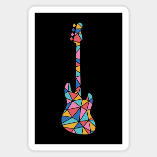 Geometric Colorful Bass Guitar Magnet